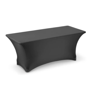 90" x 130" Linen - Black Spandex