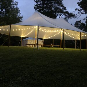 Sail Cloth Canopy Cafe Lights (40')