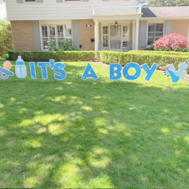 it's a boy lawn sign